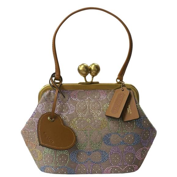 Coach Crystal Kisslock Frame Bag 16 - - Picture 4 of 4